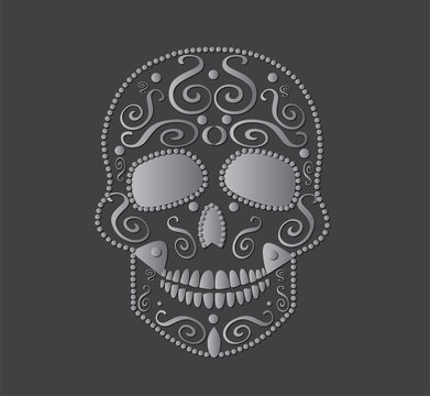 skull vector silver