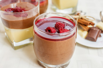 Chocolate mousse dessert