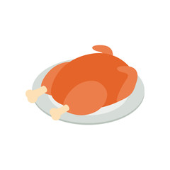 Fried turkey isometric 3d icon