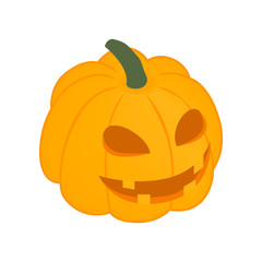 Halloween pumpkin isometric 3d icon 