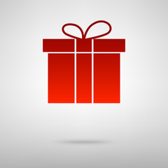 Red icon with shadow