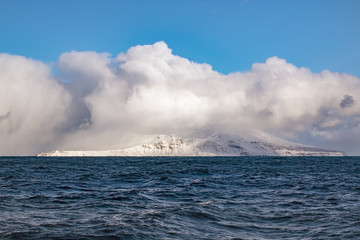 frozen Islands in the North Pacific ocean