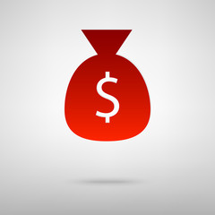 Red icon with shadow