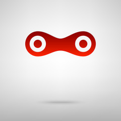 Red icon with shadow