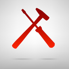 Red icon with shadow