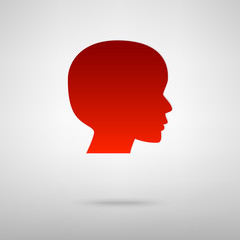 Red icon with shadow