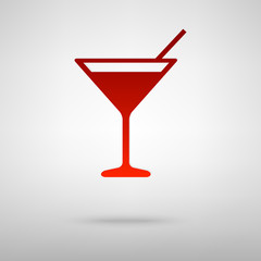 Red icon with shadow