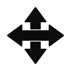 Cross arrows black simple icon