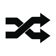Intersecting arrows black simple icon