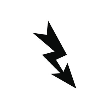 Lightning black simple icon