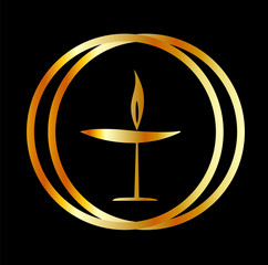 The Flaming Chalice- the symbol of Unitarianism and Unitarian Universalism © shawlin