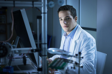 Young researcher in the lab