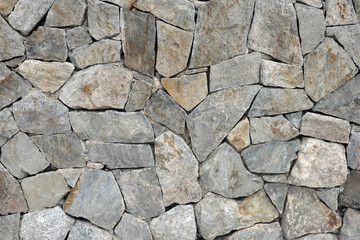 Background Stone Wall at Bangsane Beach Thailand