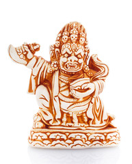 Chinese culture figurine on a white background