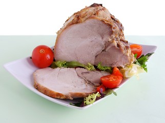 homemade roasted pork ham