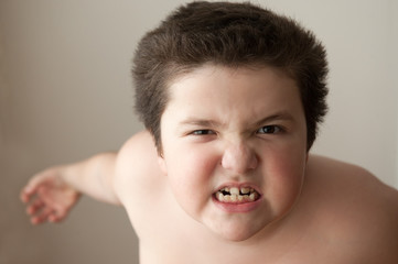 boy kid fat  health sports hungry  attack kick