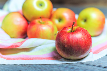 Country Apples . Washed before preparing the cake .