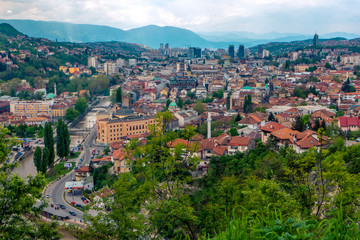 Fototapeta na wymiar Sarajevo, capital of Bosnia and Herzegovina