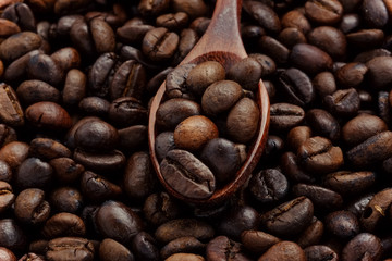 Coffee Beans with filter effect retro vintage style