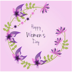 Women's day card or background. Vector illustration.