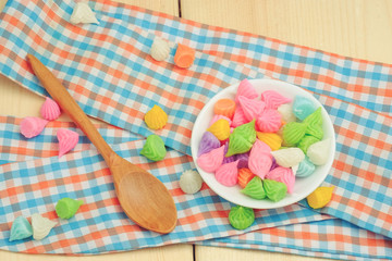 Aalaw thai candy dessert with filter effect retro vintage style