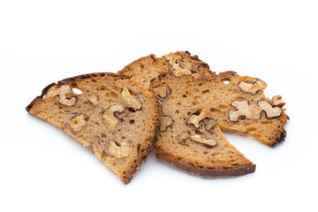 Rye bread crisps with walnuts.