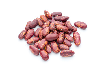 Red beans isolated on the white.