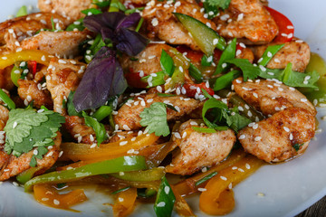 Stir-fried chicken