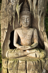 Buddha carving.