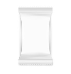 Blank flow pack isolated on white background. Vector illustration. It can be used in the adv, promo, packadge, etc.