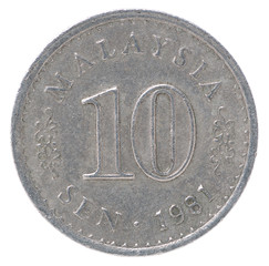 Old Malaysian sen Coin