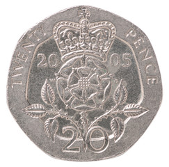 English pence coin