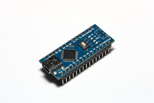 nano board in perspective on white background