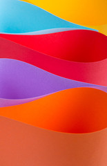 colored paper on gray background