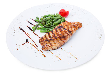 Delicious fried pork fillet.