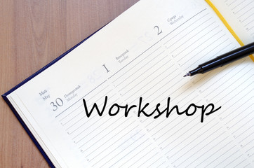 Workshop write on notebook