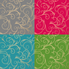 Damask seamless floral pattern. Royal wallpaper. 