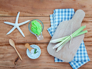 Alternative skin care lemongrass scrubs ,Fresh lemongrass and se