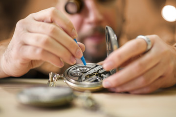 Watchmaker at work