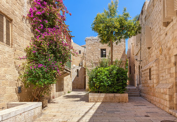 Typical view of Jewish quarter in Jerusalem.