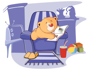 illustration of a stuffed toy bear cub cartoon 