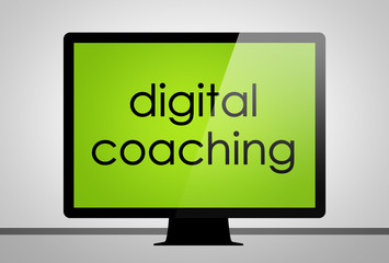 digital coaching - computer concept