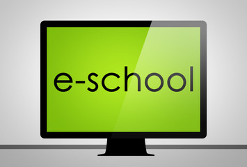 e-school - computer concept