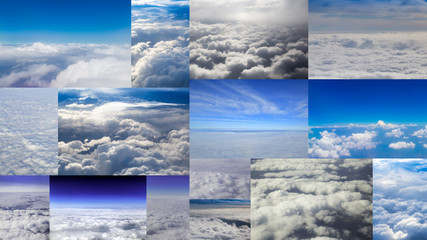 Collection of aerial cloud shots.