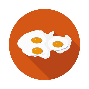 flat icon fried eggs