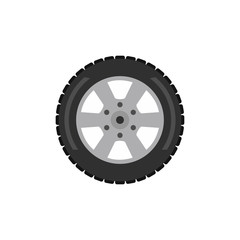 Obraz premium Automobile flat wheel icon