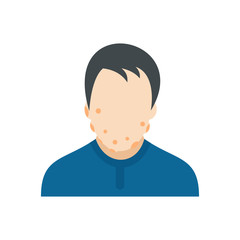 Man with bee stings icon