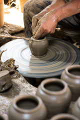 Making clay pot