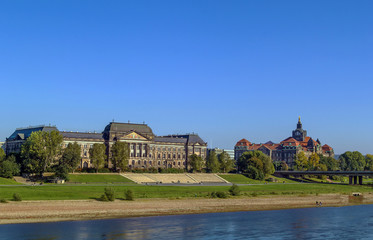 Obraz premium Treasury building and Sachsische Staatskanzlei, Dresden, Germany