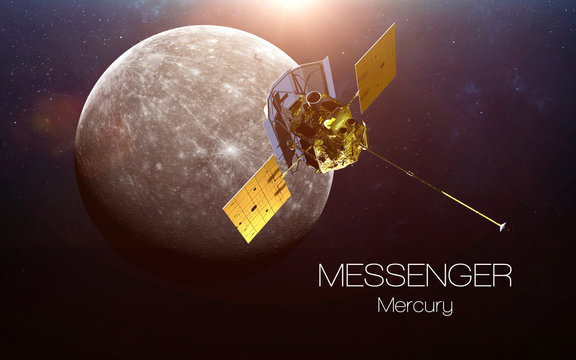 Mercury - Messenger spacecraft. This image elements furnished by NASA.